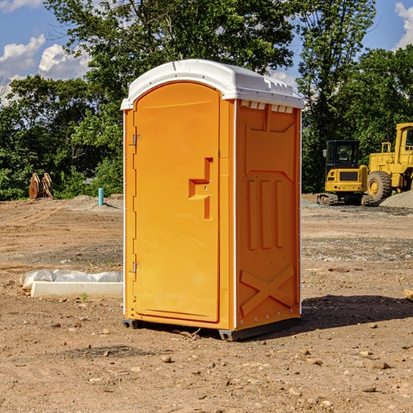 how often are the portable restrooms cleaned and serviced during a rental period in Tumbling Shoals Arkansas